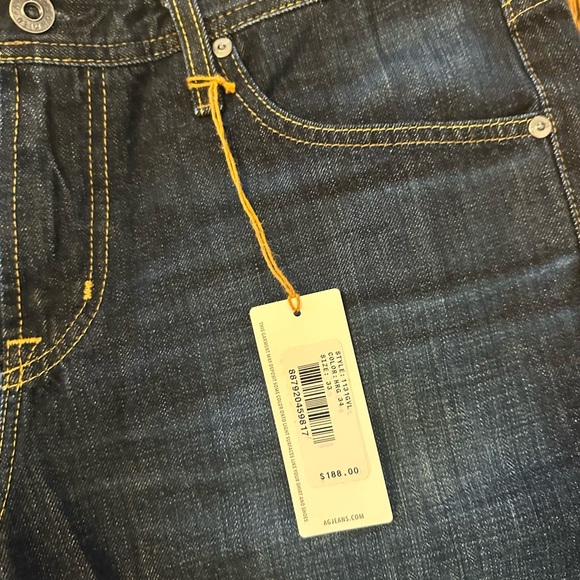 NWT AG Men's Jeans Matchbox Slim Straight  HERITAGE Medium Blue 33 W x 34L RARE! - Picture 4 of 9